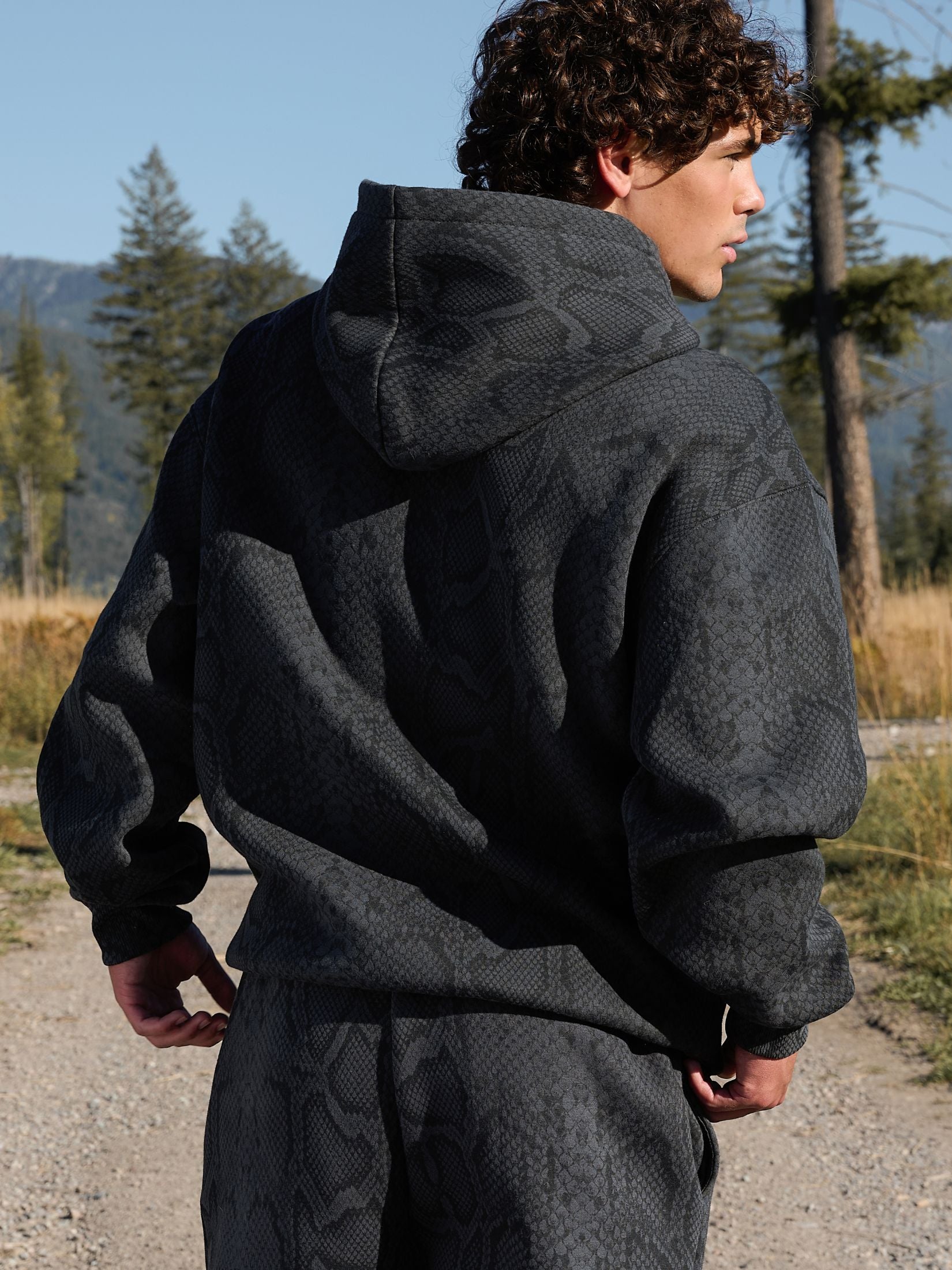 Oversized hoodie on model