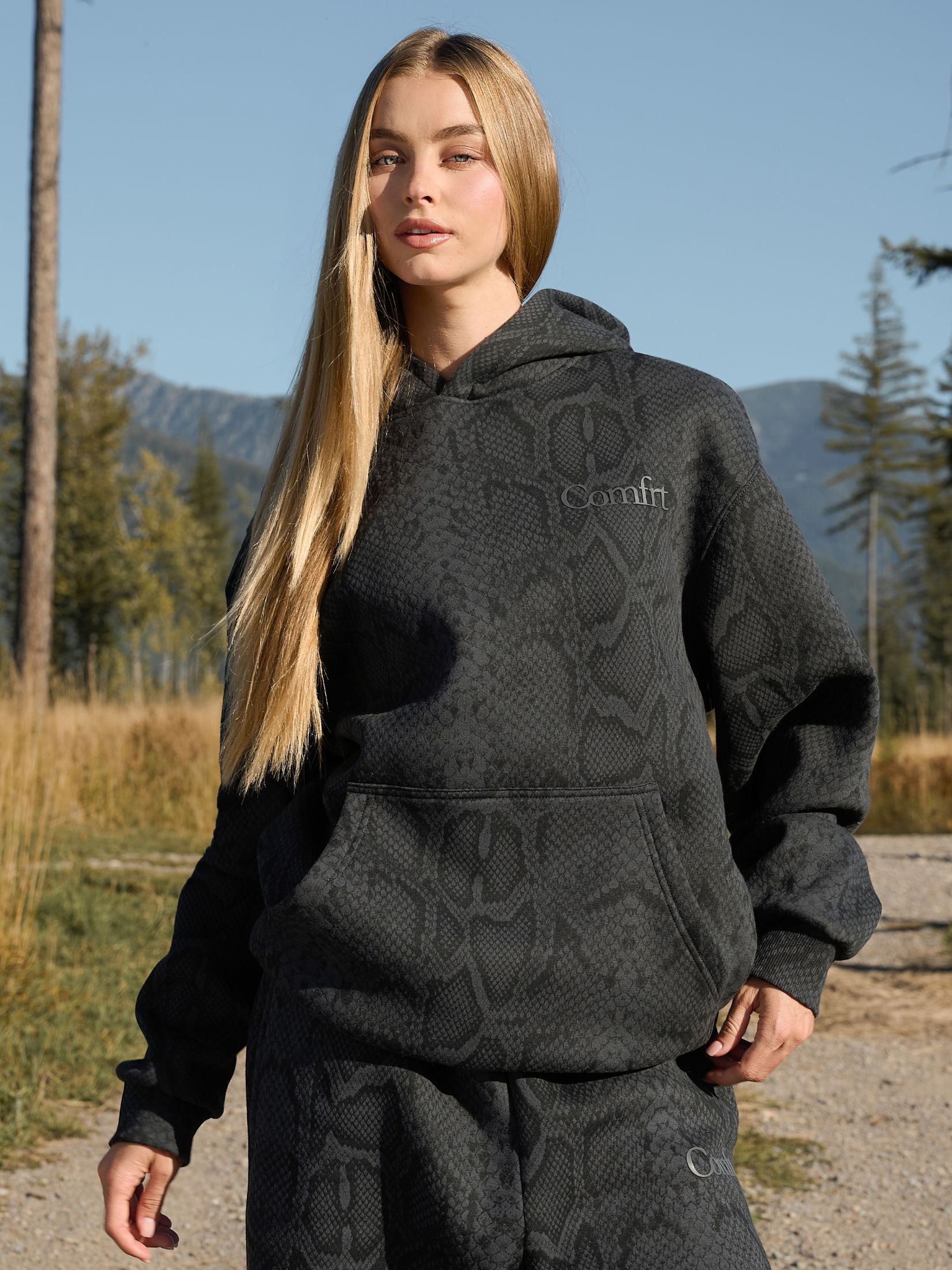 Minimalist hoodie detail